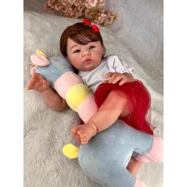 Imagem de Bebe Reborn Menina Ruiva Super Realista Corpo Banho - Mundo Azul E Ros