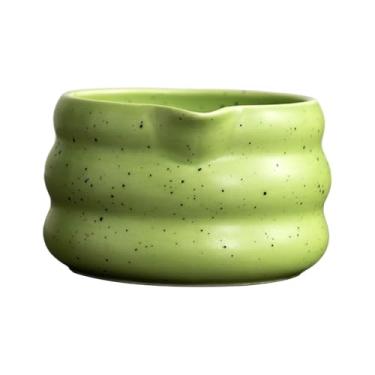 Imagem de Fenteer Matcha Bowl Copo Moda Supplies Craft Decor Decorativo Utensílio de chá Cerimônia tradicional Matcha para sala de estar escritório em casa, Verde