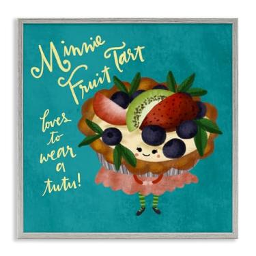 Imagem de Stupell Industries Mini Fruit Tart Loves Tutu Gray Framed Giclee Art Design por Giao Williams, 61 x 61 cm