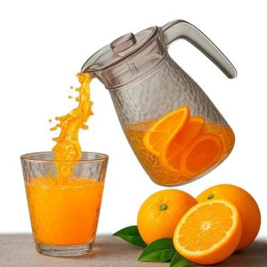 Imagem de Jarra Vidro Fresco Grande 1100ml Transparente 4 Copos Utensilios Cozin