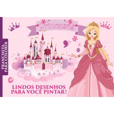 Imagem de Livro - Princesas - Prancheta para colorir
