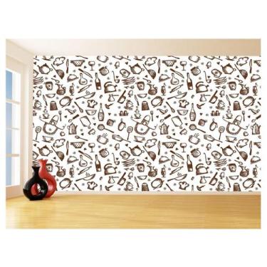 Imagem de Papel De Parede 3D Textura Cozinha Café Comida 3,5M Txt202 - Você Deco