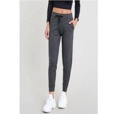 Imagem de Calça Jogger Diluxo Feminina Moletom Chumbo, Chumbo, Mulher, G