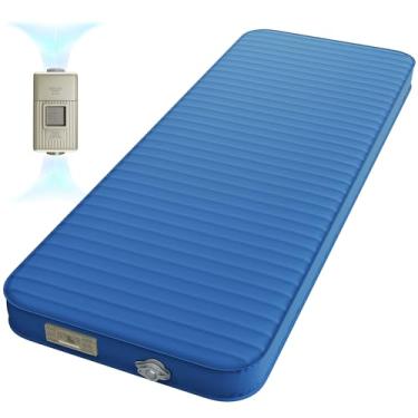 Imagem de PineHike Almofada de dormir para acampamento, autoinflável, tapete de acampamento de espuma viscoelástica ultra espesso de 10 cm com bomba elétrica embutida, colchão de ar isolado com valor de 9,5 R