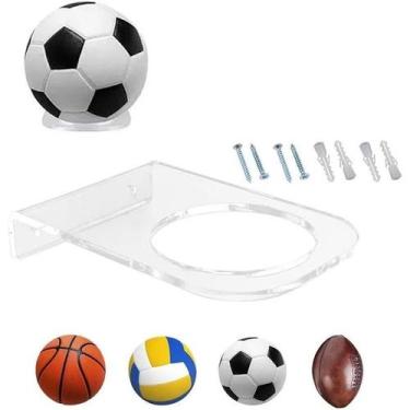 Imagem de Suporte de Parede para Bola de Futebol Basquete Volei - acrilico - NoB