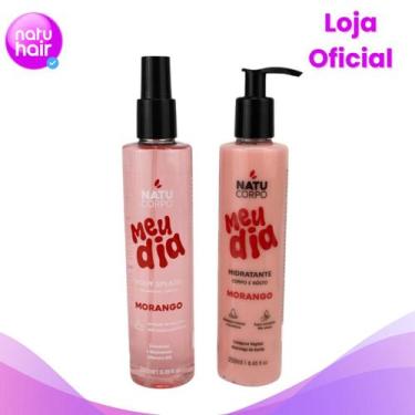 Imagem de Kit Morango Natucorpo Body Splash 250ml + Hidratante 250ml