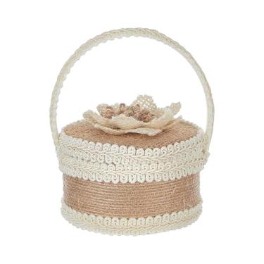 Imagem de MotiveTech Caixa para porta-alianças, porta-alianças, cesta para florista de casamento, armazenamento