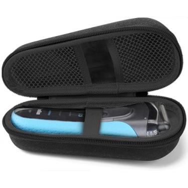 Imagem de LinMei Estojo rígido de viagem para barbeador elétrico híbrido Braun série 3 série 5 3040s 3010S 5018s 5140s lata armazenamento extra cabeças de substituição cabos de carregamento acessórios ideais