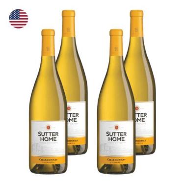 Imagem de Kit 4 Vinhos Trinchero Sutter Home Chardonnay Branco EUA 750ml - Trinc