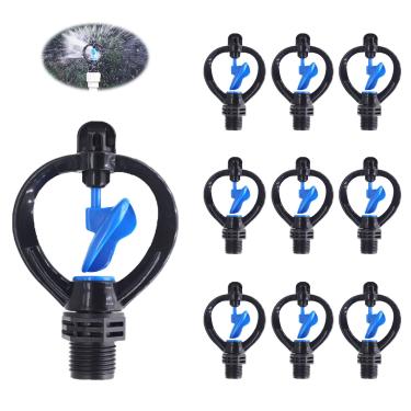 Imagem de Pacote com 10 Aspersor de borboleta, impulsor de fio externo automático, bocal de borboleta, rotação automática de 360 graus, irrigação, jardim, água, borrifador, gotejadores, irrigadores