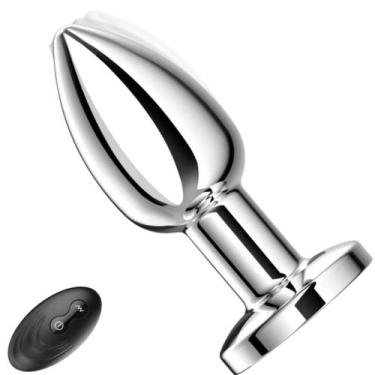 Imagem de Plug Anal C/ Vibração com Led Controle Remoto Prazer Extremo - Vbrante