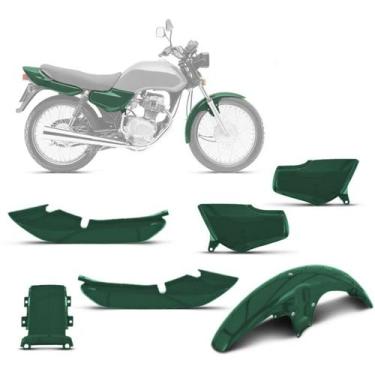 Imagem de Kit Carenagem 3 Peças Cromo Forte Moto Honda Titan 1995 a 2000 Substit