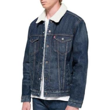 Imagem de Jaqueta Levis Jeans Masculina Trucker Type 3 Sherpa Azul-Masculino