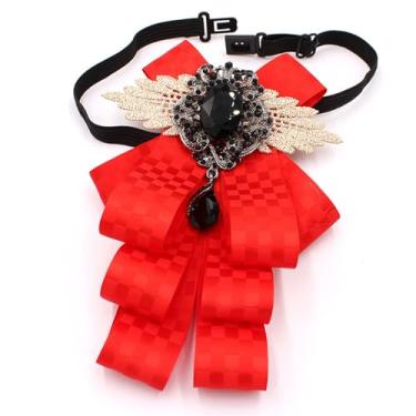 Imagem de Gravata-borboleta Noivo Melhor Homem Homens Gravata Borboleta Anfitrião Terno Camisa Gravata Borboleta Acessórios Para Homens Pré-amarrados, Coffee, One Size