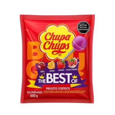 Imagem de Pirulito Chupa Chups Mix de Frutas Pacote Com 50 Un