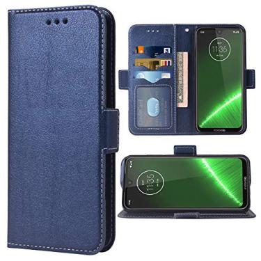 Imagem de Capa de celular para Moto G7/G7+ Plus Folio Flip Wallet Case, couro PU, compartimentos para cartão de crédito, proteção total, suporte, capa protetora para celular Motorola G7Plus Moto7 XT1962-1 G 7