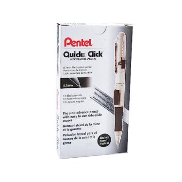 Imagem de Pentel Lapiseira QUICK CLICK (0,7 mm), barril preto, caixa com 12 lápis (PD217A)