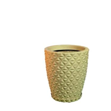 Imagem de Vaso para plantas polietileno diamante P COM PRATO COLETOR(Bege)