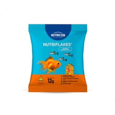 Imagem de Alimento P/ Peixes Nutriflakes Nutricon 12g - Cart. 10 Unid