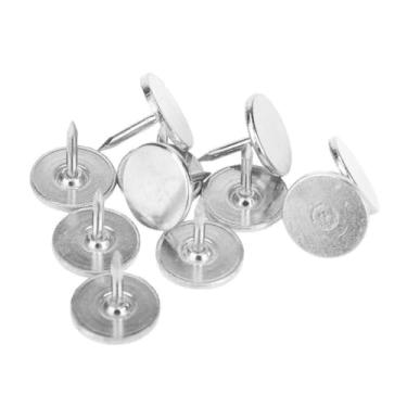 Imagem de Tachinhas de Polegar de Ouro, 100pcs de Cabeça Plana Unhas Unhas Push Push Redonda Mobiliário Antigo Pino de Desenho Decorativo (Diâmetro 9mm*Comprimento total 8mm)