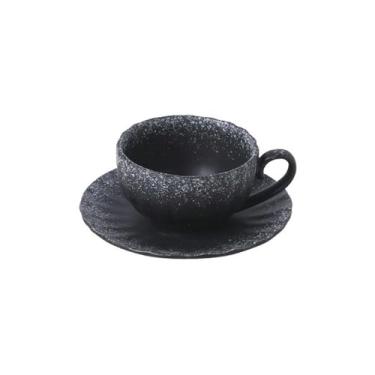 Imagem de Xícara de café japonesa de cor sólida simples retrô criativa requintada resistente a altas temperaturas - Moxue