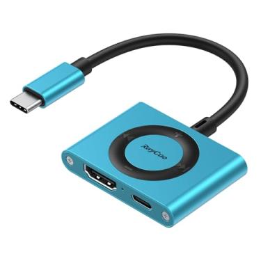 Imagem de Adaptador USB-C para HDMI azul 4K a 60Hz para iPhone 15 16 MacBook Pro Air iPad Pro, USB 3.1 Tipo C Digital AV HDMI 2.0 cabo compatível com Samsung Galaxy S25/S24/S23/S22, Pixelbook, XPS e mais