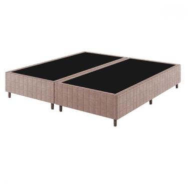 Imagem de Base de Cama Box King Lunare Bordado Rose - Vian, Rosa