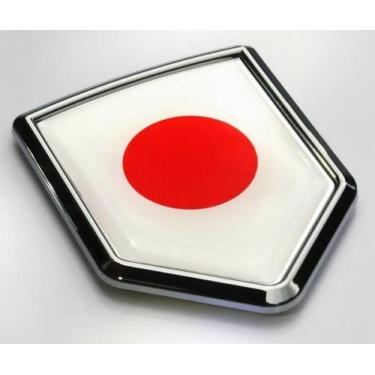 Imagem de Car Chrome Decals CBSHD104 Japan Flag Japanese Emblem Chrome Car Decal Sticker