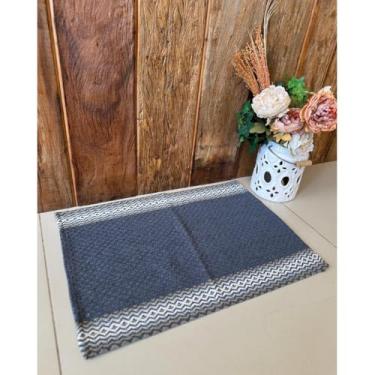 Imagem de Tapete Avulso Pequeno Zurich 67 x 46cm Tear Artesanal (Chumbo Montreal)