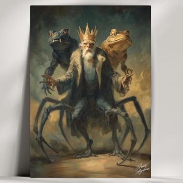 Imagem de Quadro Decorativo Baal Deus - Mitologia - Bruxaria - Wicca - Já com Fita Adesiva (20x14cm)