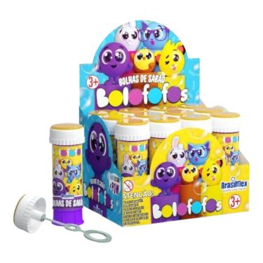 Imagem de Bolha de Sabão Bolofofos 12Und Perfumada Aniversários Festas 60ml Brasilflex