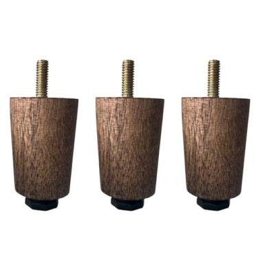 Imagem de Pés para Cama Box 6 cm Regulagem Imbuia 6 Unidades