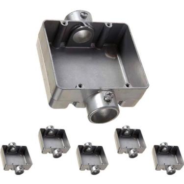 Imagem de 6 Condulete Duplo S/rosca Medida 3/4 Alumínio Tipo C Sieg