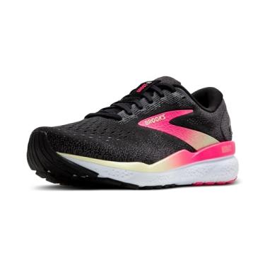 Imagem de Brooks Tênis de corrida feminino Ghost 16 Neutral, Preto/rosa/amarelo, 8 Wide