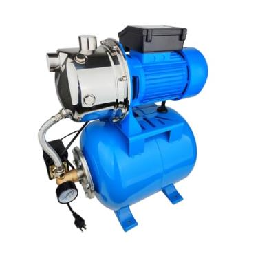 Imagem de SHYLIYU Bomba de reforço de pressão e poço raso SS de 1,6 Hp, transferência de água de 110 V, 48 m, 15 GPM, automática para sistema de irrigação e irrigação de jardim doméstico