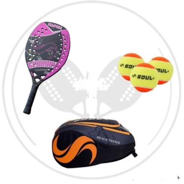 Imagem de raqueteira + raquete para beach tênnis