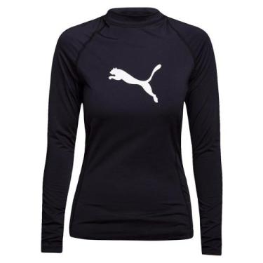 Imagem de Camisa Térmica Puma UV50+ Manga Longa Feminina - Preto, Preto, P