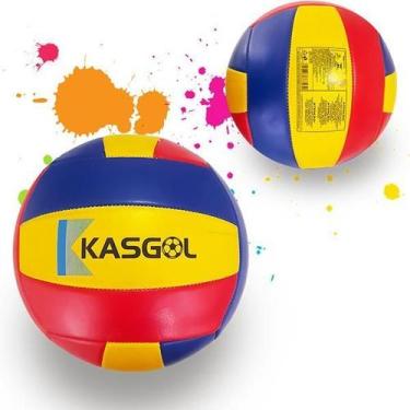 Imagem de Bola De Voleibol Amarela ul E Vermelha Tamanho Oficial - Kasgol