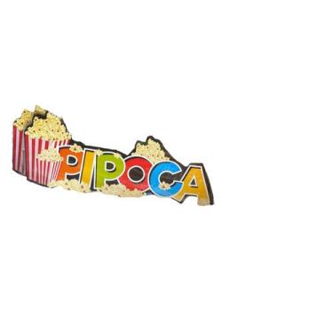 Imagem de Decoração Placa para Festa Junina Arraia Pipoca- 01 Unidade - Mor