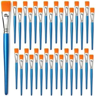 Imagem de Pincéis de pintura GACDR planos de 1 polegada para acrílico, aquarela,