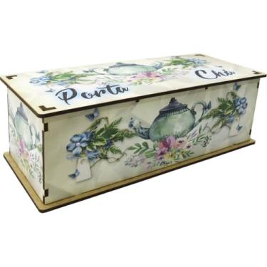 Imagem de Caixa Organizadora Grande Porta Chá DecoraçãO Porta Chá