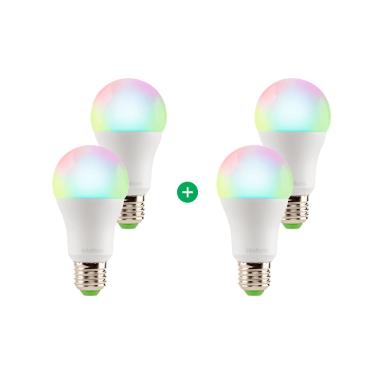 Imagem de Kit Lâmpada Smart Wi-Fi EWS 410 Intelbras - 4 unidades