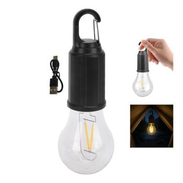 Imagem de Lampada LED Acampamento Pesca USB Recarregavel Emergencia SOS Gancho P