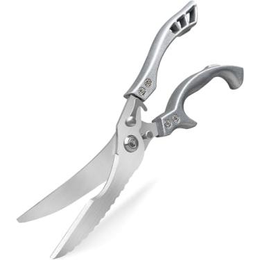 Imagem de LUPOGRIGIO Tesoura de cozinha, tesouras de aves pesadas, tesouras de aço inoxidável para peru, frango, ação de graças, dia de Natal