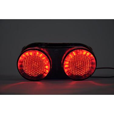 Imagem de Topzone Lighting Luzes traseiras de LED para motocicleta, luz traseira de freio com indicadores de luz de seta integrados para Yamaha 2000-2005 FZ1, 2000-2001 R1