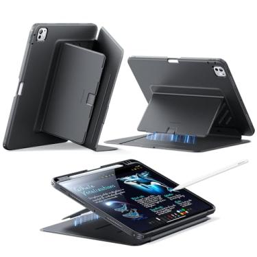 Imagem de ESR Capa para iPad Pro 11 polegadas M5 / M4 (2025/2024), capa com suporte vertical, vários ângulos de suporte, série flip, preta