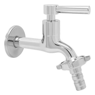 Imagem de 2X Torneira 100% Metal Inox Jardim Tanque Máquina 1/2 3/4 50