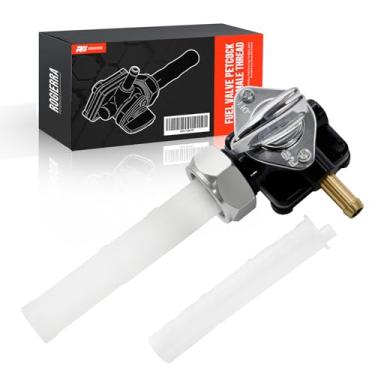 Imagem de Válvula de combustível Petcock com rosca macho compatível com Harley FLST FXST FXD FLT 1995-2001 | Interruptor de desligamento de gás durável | 1 conjunto de substituição 61338-94D