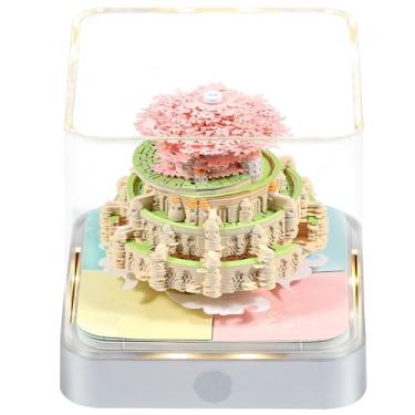 Imagem de Bloco de notas de calendário de mesa 2025, bloco de notas 3D, calendário artístico de 2025, blocos de notas de castelo 3D, calendário de peça de tempo 2025 com luzes, arte de escultura em papel 3D