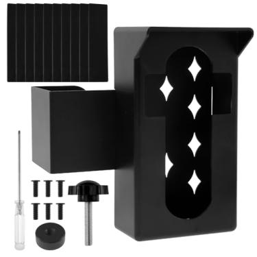 Imagem de Suporte de porta de campainha de vídeo para roubo, suporte de porta sem broca, suporte de montagem de campainha multiuso para casas, apartamentos, aluguel de dormitórios, ZJMCAJY (preto)